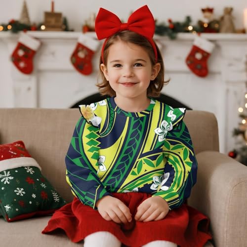 Paisley Girl Sweatshirt Toddler Long Sleeve Ruffle Pullover 1-8 Years Tops2