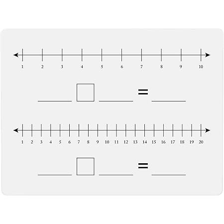 amazon com dry erase board number line 1 10 and 1 20 math teaching aid for grade school or homeschool office products