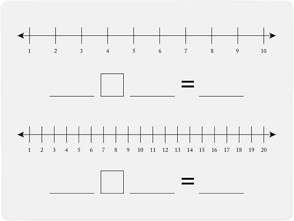 amazon com dry erase board number line 1 10 and 1 20 math teaching aid for grade school or homeschool office products