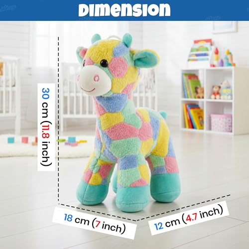 Image of Zest 4 Toyz Soft Toy for Girls (30 cm) | Baby Toys | Cute Stuffed Animal Plush Toy | Giraffe Soft Toy Cuddly Teddy Bear for Kids | Birthday Gift Girls - Multicolor