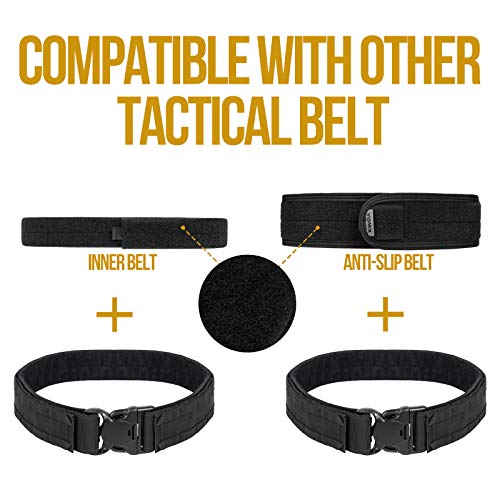 VISMIX Tactical Belt, Quick Release 1.75" MOLLE Battle Belt with Inner Belt and Anti-Slip Pad- Heavy Duty Battle Belts - Thumbnail 4