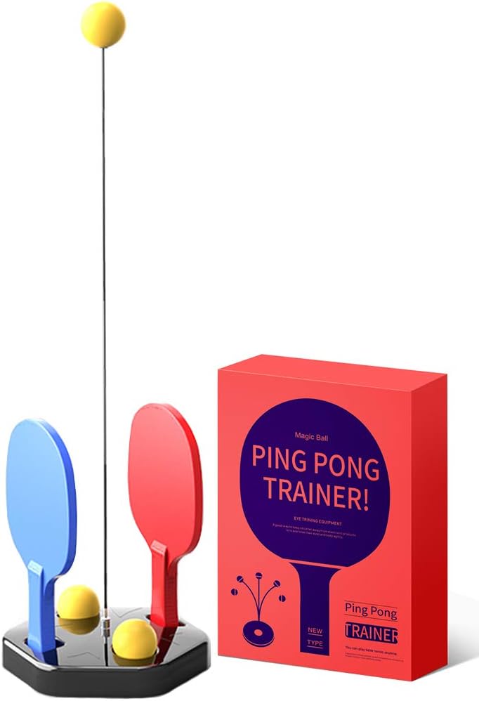 Table Tennis Set, with Elastic Soft Shaft, Table Tennis Training Robot, Ping Pong Ball Machine, for Self-Training/Leisure/Decompression
