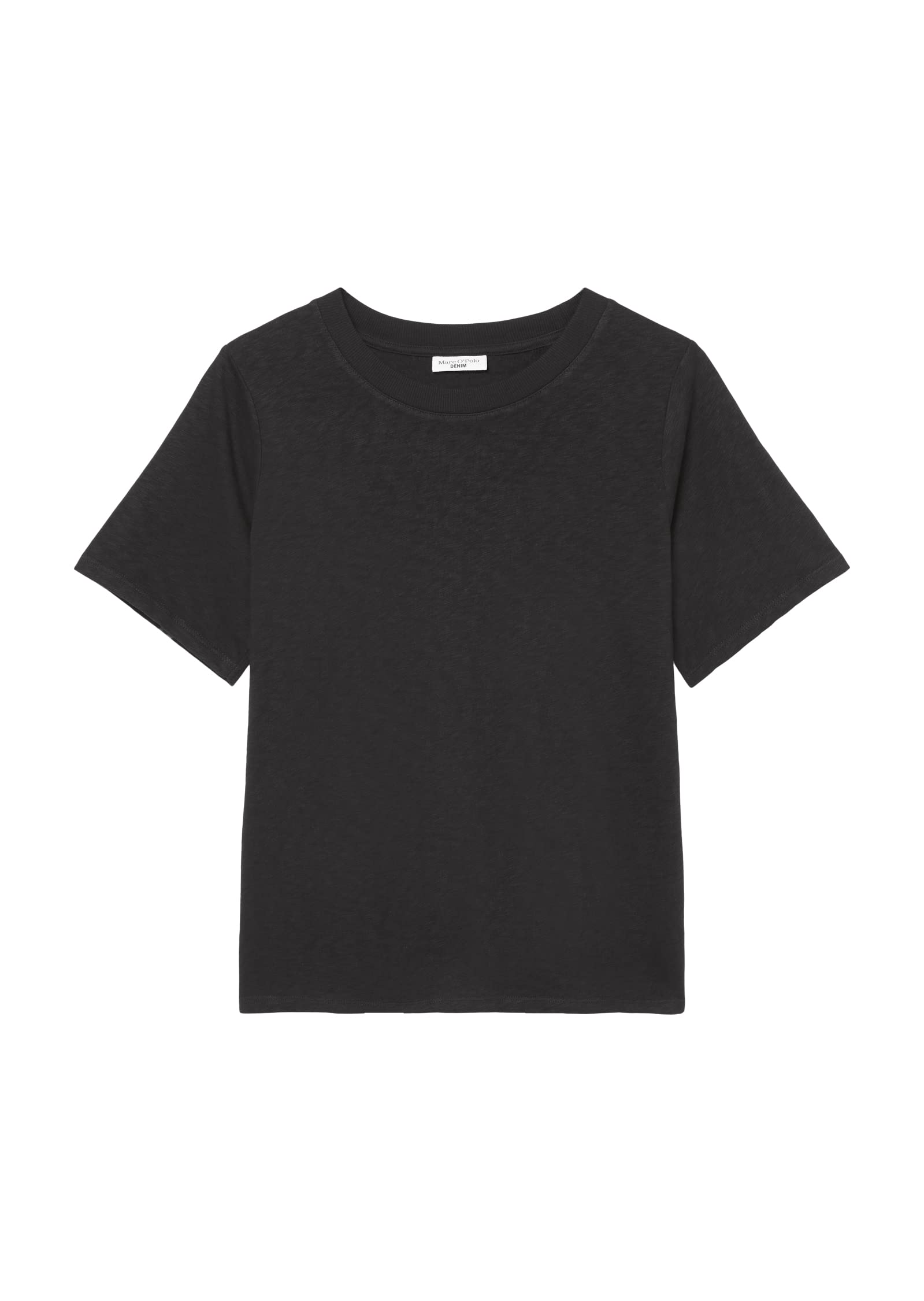 Marc O'polo Women's Black Marc Oߴpolo Denim Organic Cotton T-Shirt With Round Neck, (Black), M