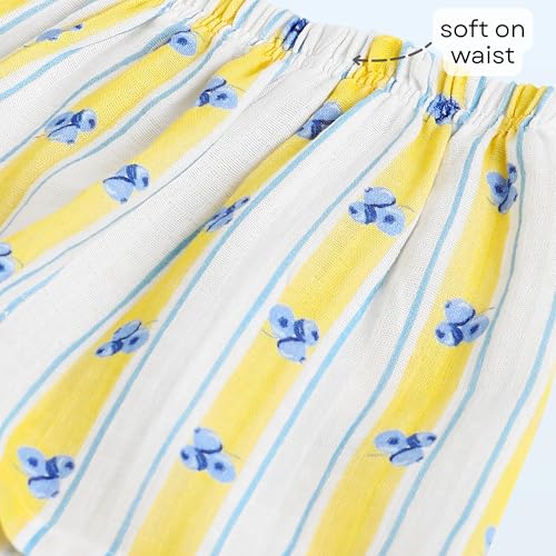 Image of The Boo Boo Club Kid'S 100% Muslin Organic Cotton Printed Button Shirt and Short Set | Half Sleeve Shirt | Summerwear Set | Kids Cothing Wear Set