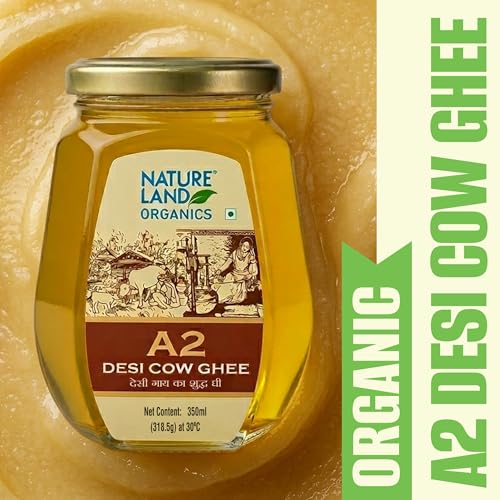 Image of Natureland Organics A2 Cow Ghee 350Ml - 100% Organic Desi Cow Ghee