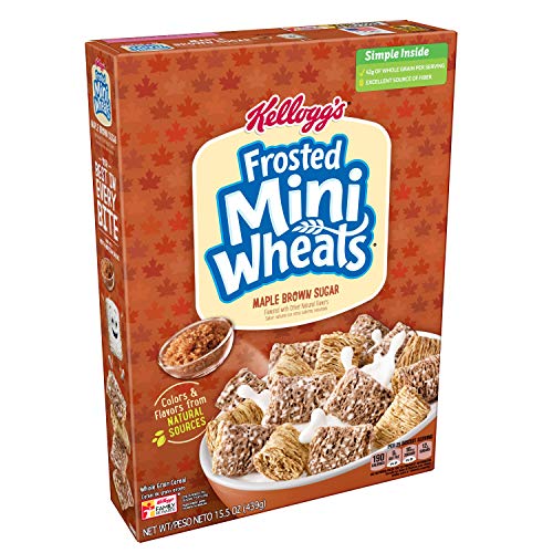 Kellogg's Breakfast Cereal, Frosted Mini-Wheats, Little Bites, Chocolate, Low Fat, Excellent Source of Fiber, 15.2 oz Box