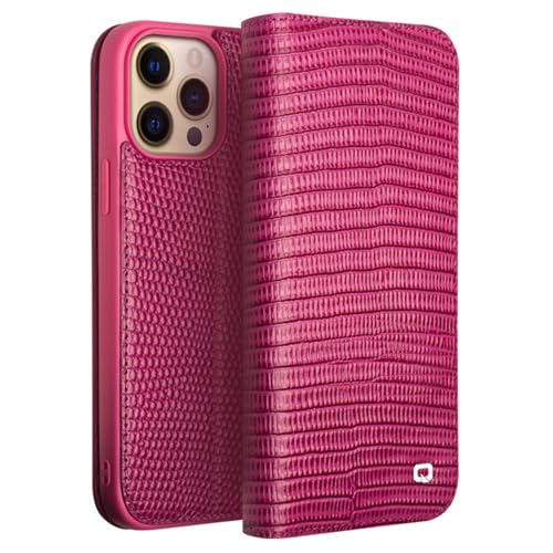 Protection iPhone 15 Pro Max en cuir véritable anti-rayures avec rangement cartes