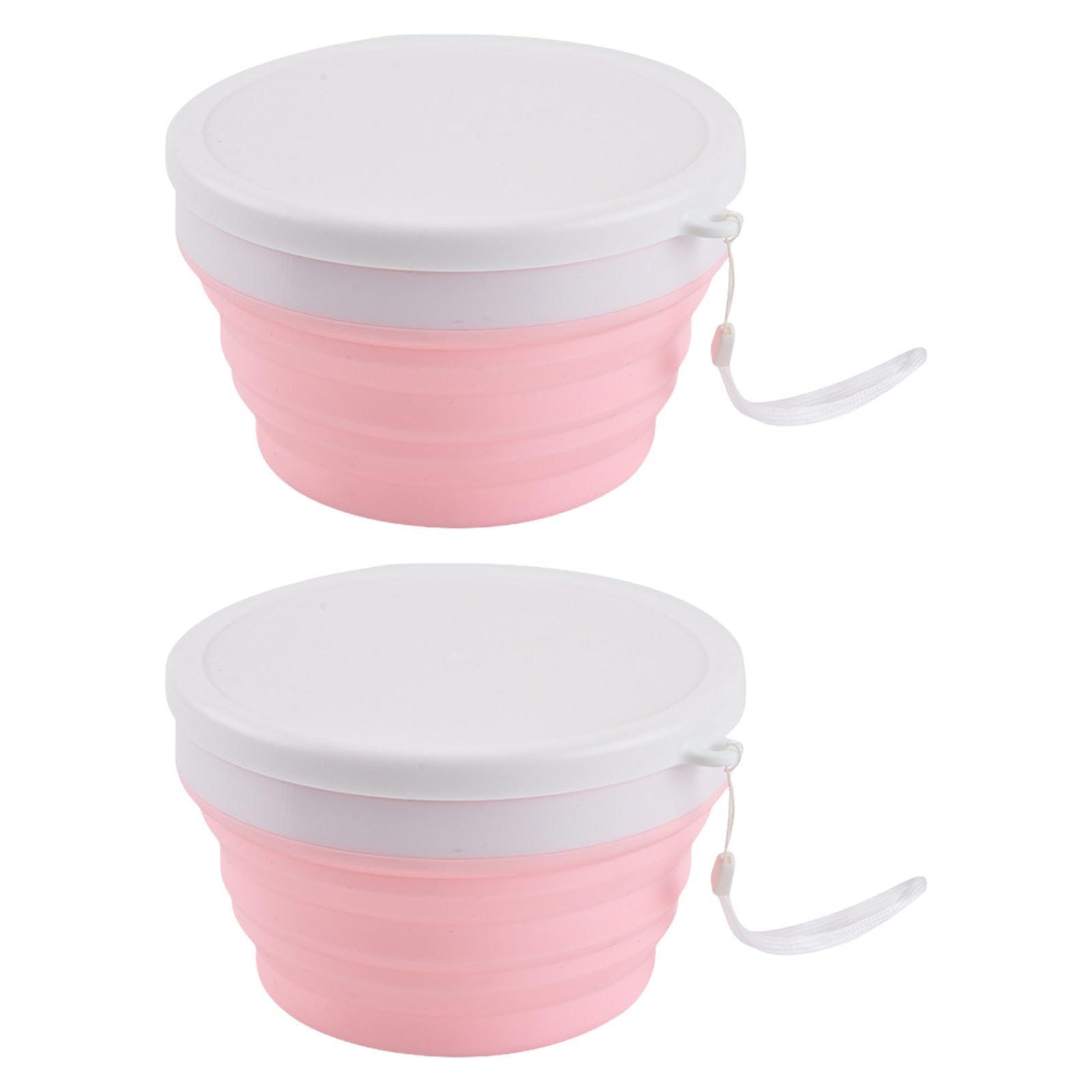 Tsophreniq 2Pcs 950ML Silicone Meal Preps Container Space Saving Silicone Folding Bowl for Camping Dishwasher Safe Food Container