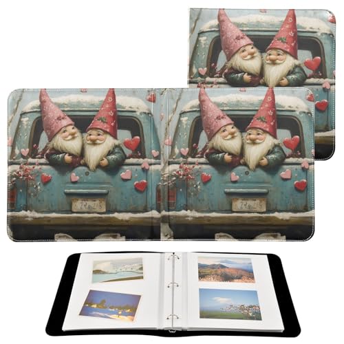 Álbum de fotos Scrapbook de cuero PU autoadhesivo DIY con diseño de impresiones, 40 páginas, tamaño 11.8 x 11.2 pulgadas miniatura 2