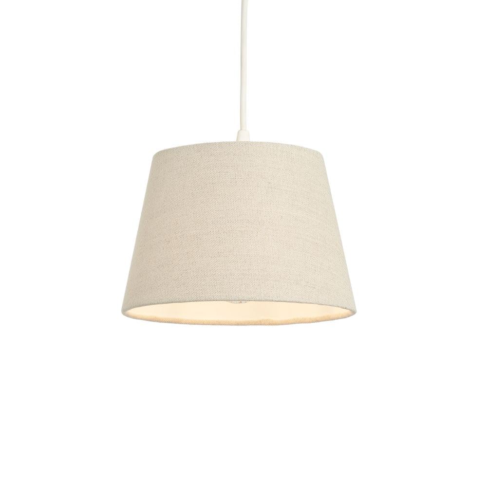 Litecraft Muriel 8 Inch Empire Beige Easy Fit Fabric Tapered Ceiling Lampshade