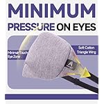 Mavogel Cotton Sleep Eye Mask - Updated Design Light Blocking with Adjustable Nose Bridge, Soft and Comfortable Night Eye Mask for Men Women, Eye Blinder for Shift Work, Includes Travel Pouch, Grey - Image 5