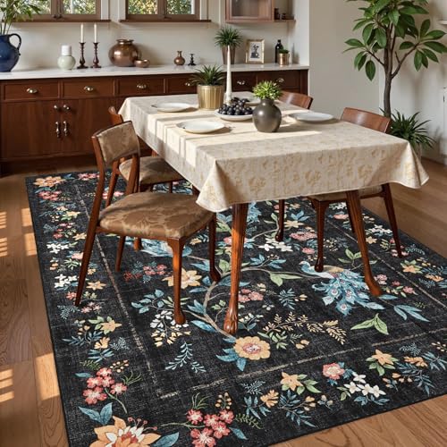 Tapete decorativo GarveeHome 5x7 estampado floral miniatura 2