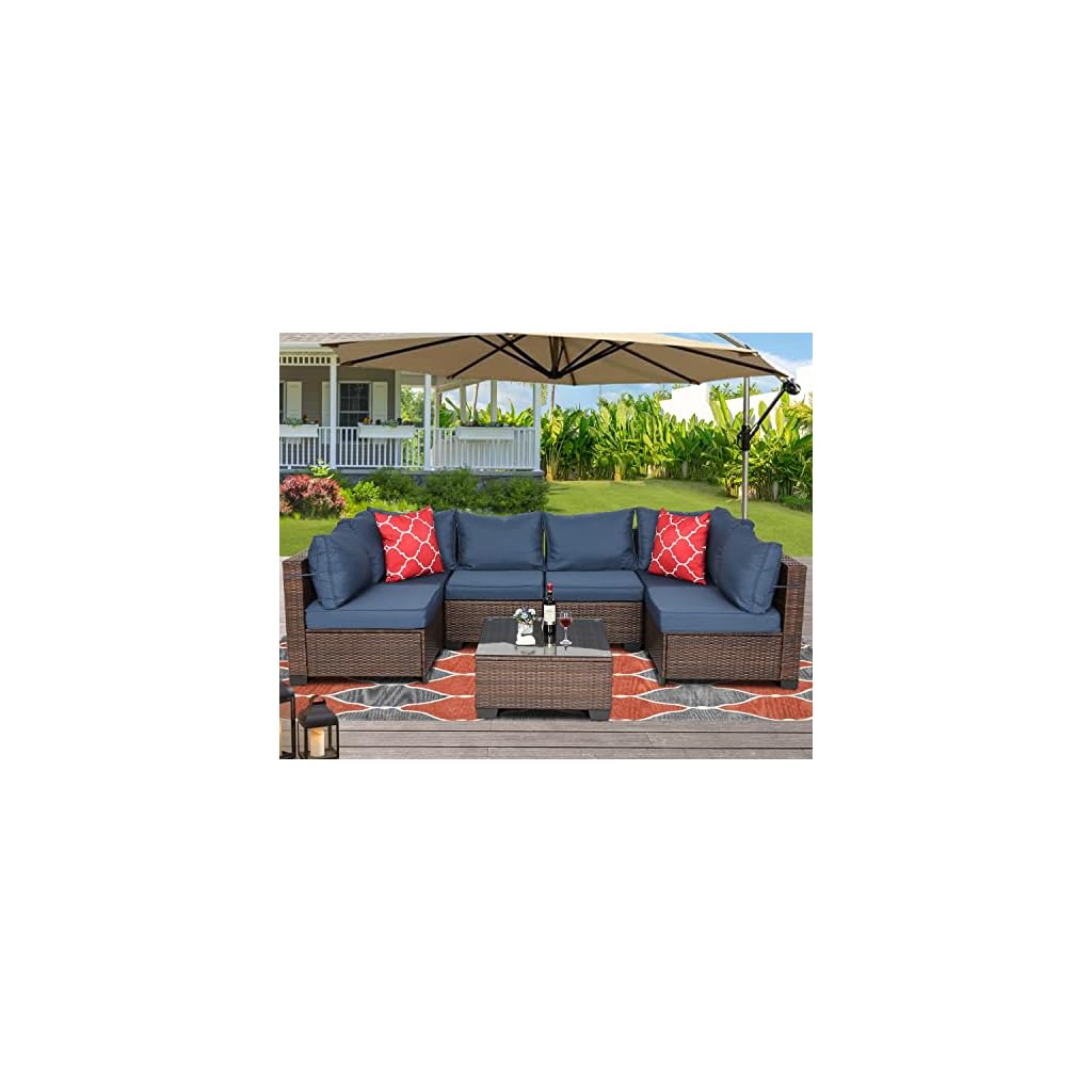 Furnivilla-Outdoor-Conversation-Set-Patio-Furniture-with-PE-Wicker-Rattan-Patio-Set-with-Ottoman-and-Glass-Coffee-Side-Table-All-Weather-for-Backyard-Porch-Garden-Poolside-and-Balcony-Mix-Dark-Blue