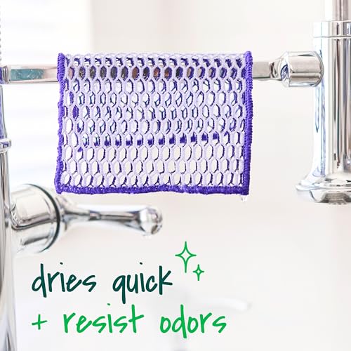 Image of Scotch-Brite Stay Clean Scrubbing Dish Cloths, Rinses Clean and Dries Quick, 2 Non-Scratch Dish Cloths