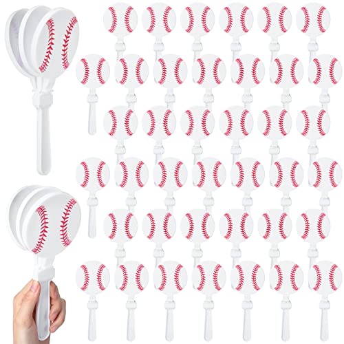40 Pieces Plastic Baseball Clappers Noise Makers Baseball Party Favors Baseball Match Accessories For Baseball Sports Events Party Cheer Supplies #TOP21