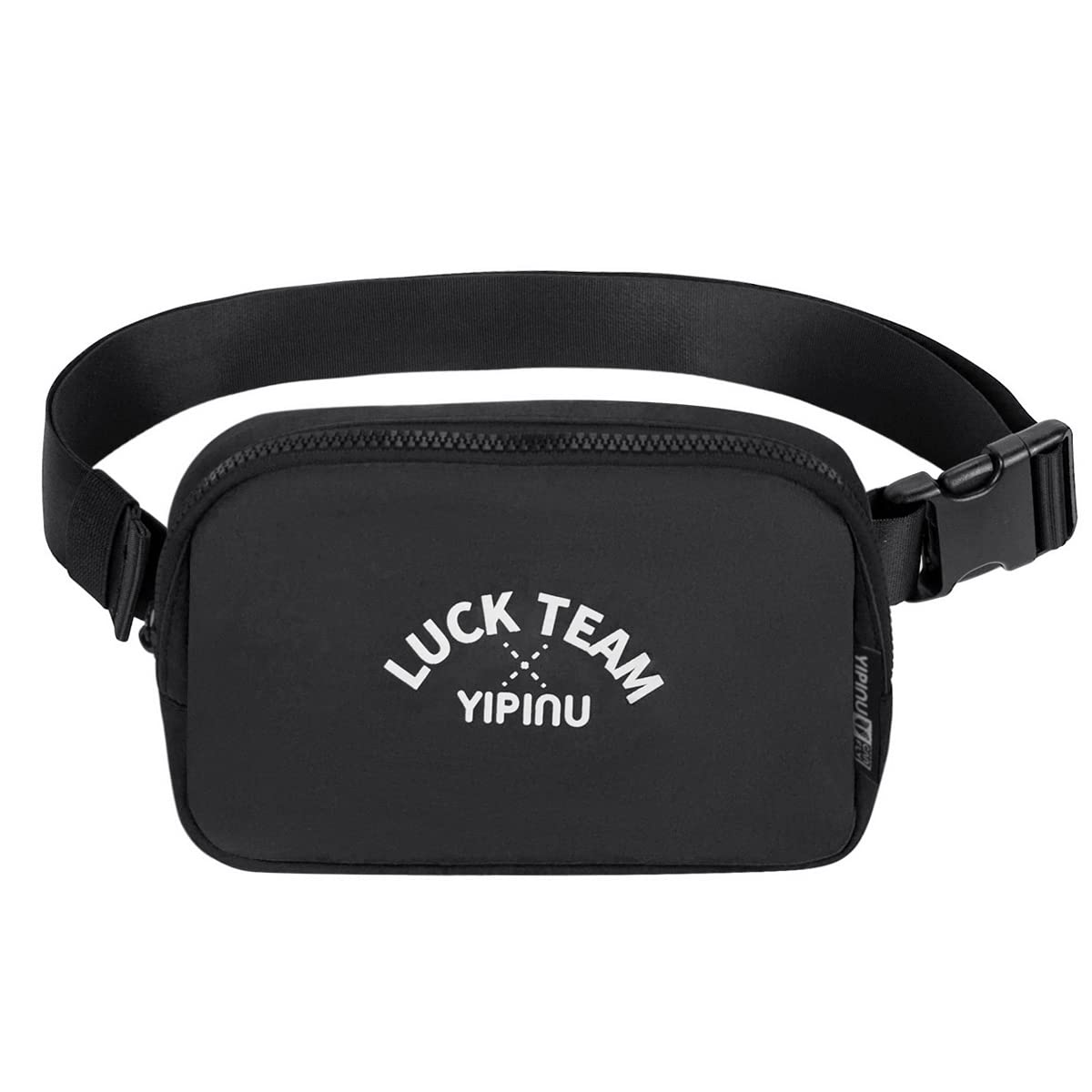 Riñonera Mujere con Cinturón Ajustable, Bolsa Hombre de Moda Impermeables con 2 Bolsillos Cremallera Riñoneras de Cintura Deportivas para Viajes, Marcha, Correr, Bici, Paseo de Perro (Negro)