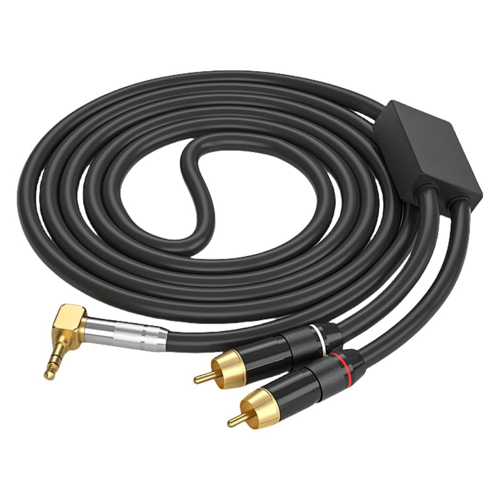 Câble adaptateur double mâle vers 3,5 mm vers câble stéréo mâle 3,5 mm pour connexion smartphone, tablette, haut-parleurs, appareils