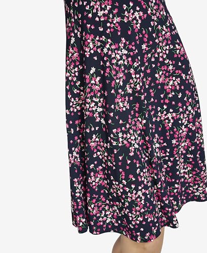 Image of Tommy Hilfiger Floral Ruche Empire Waist Fit-and-Flare
