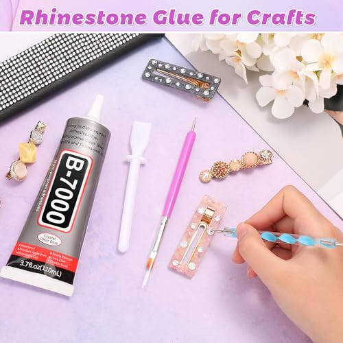 Image of 1 Pcs 110 mL B7000 Glue with Precision Tip, Bedazzling Glue and Tool | Gem Tac Glue for Rhinestones, Strong Adhesive Jewelry Bead Glue for Jewelry Making Repairs Fabric Clothes Shoes DIY Crafts
