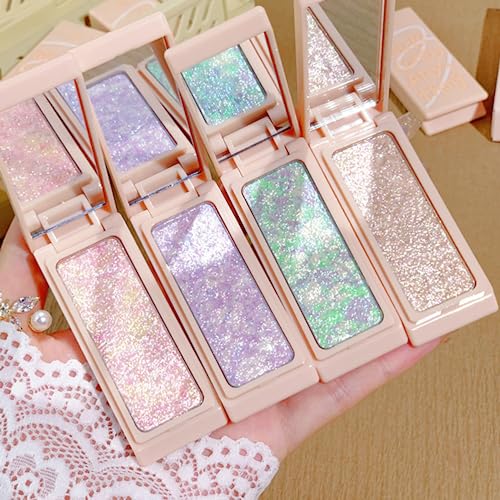 Paleta De Iluminadores De Maquillaje Coloretes En Polvo,Altamente Pigmentados Colores Brillante, Polvos Bronceadores Highlighter Paleta Maquillaje Profesional Súper Luz Iluminadores (#3)