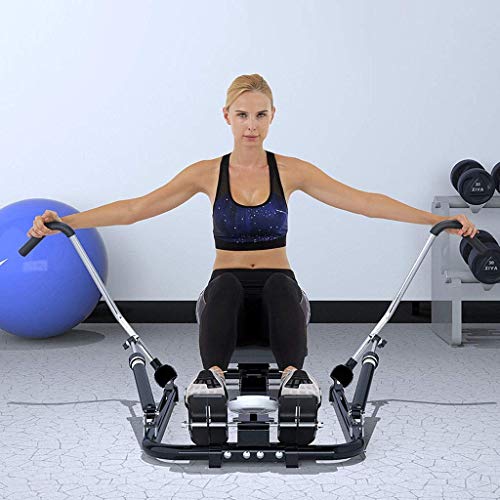 Image of Foldable Rowing Machines Rowing Machine Adjustable Resistance with Digital Monitor Home Gym Training Rower Workout Fitness