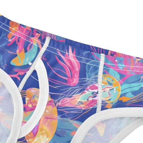 KLL Colorful Jellyfish Toddler Boy Pure Cotton Underwear Breathable Undies4