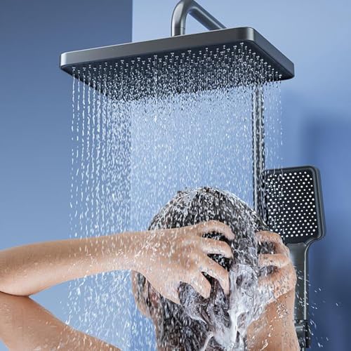 Ensemble de robinet de douche d'exception à LED colonne de douche hydromassante luxe - 3