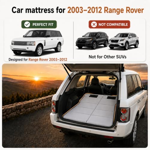 Image of Car Mattress for 2003-2012 Full-Size SUV, Upgraded Non-Inflatable Thickened Foam SUV Car Camping Mattress, Foldable Trunk Sleeping Pad Car Bed Mattress for Road Trips Camping Travel