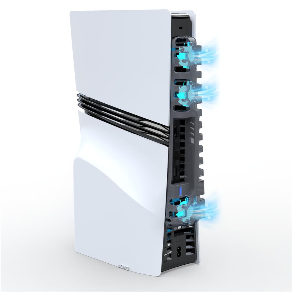 Ventola di raffreddamento esterna per PS5 Pro Cooler Ventole di raffreddamento silenziose per PS5 Pro Disc & Digital Edition, sistema di raffreddamento silenzioso ed efficiente