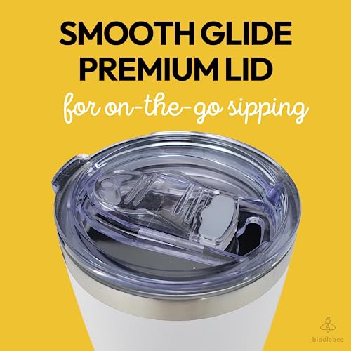 Biddlebee Leopard Print Travel Coffee Mug W/Slider Lid | 20Oz Spill Proof Stainless Coffee Tumbler | Reusable Tumbler Insulated For Hot & Cold | Perfect For Water, Tea, Cold Brew, & Coffee | Gray #TOP3