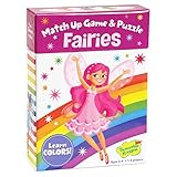Peaceable Kingdom Fairies 24 Card Color Match Up Memory Game and Floor Puzzle for Kids