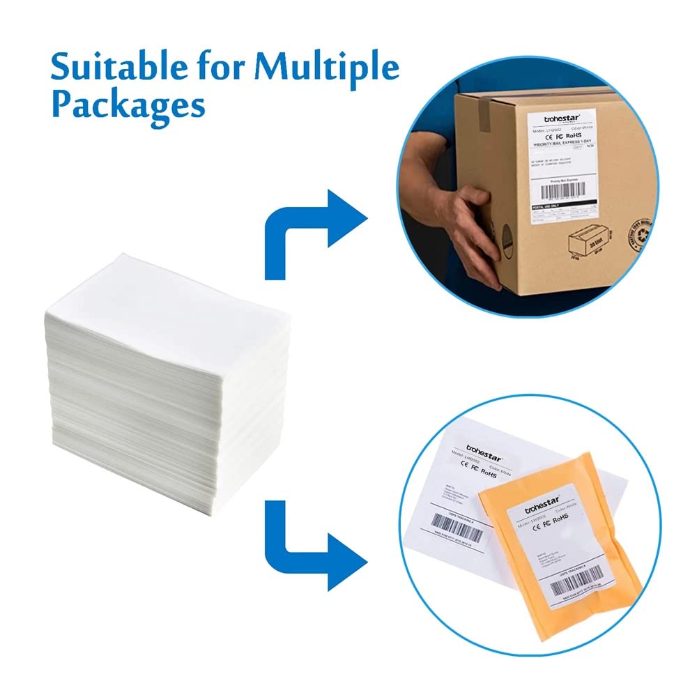 Etichette di spedizione termiche Rotoli di carta per etichette di spedizione 4X6in per stampante termica compatibile con stampante adesiva Zebra Etichetta da 500 pagine