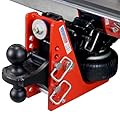 Shocker Air Hitch with Black Combo Ball Mount (2" & 2-5/16" Balls), Fits 2" Hitch - 20,000 lbs