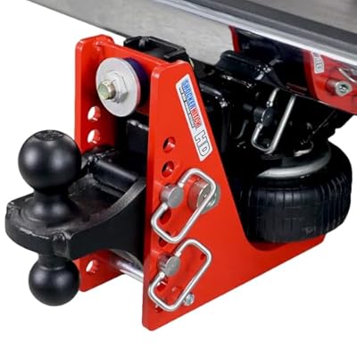 Shocker HD Air Hitch with Locking Hitch Pins - Fits 2-1/2" Receiver - Combo Ball 2" & 2-5/16", 20,000 lbs GTW