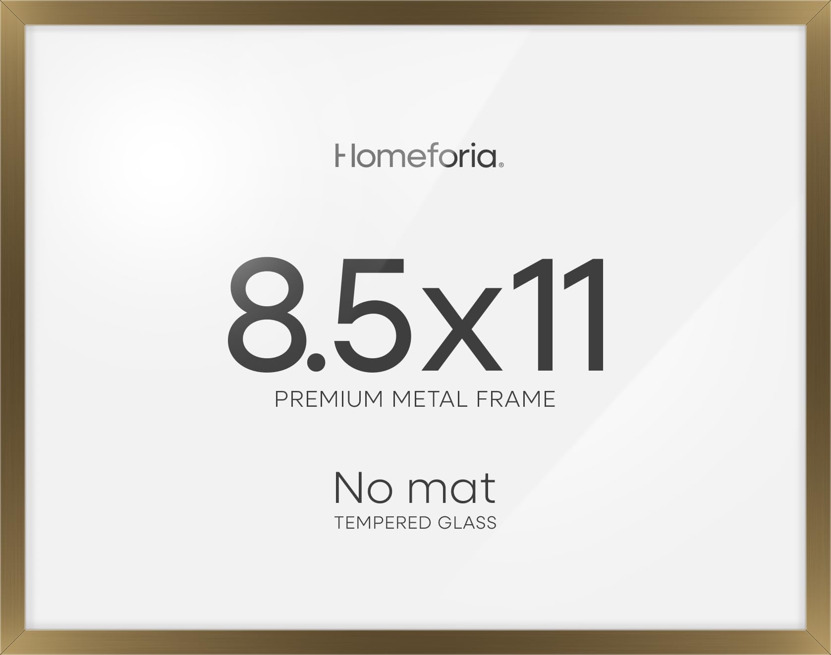 Homeforia 8.5x11 Diploma Frame Bronze, High End Metal 8.5 x 11 Certificate Frames, 11x8.5 Document Frame for Wall or Tabletop, 8.5by11 Letter Size Graduation Frames, Tempered Glass, Wall Kit, Set of 2