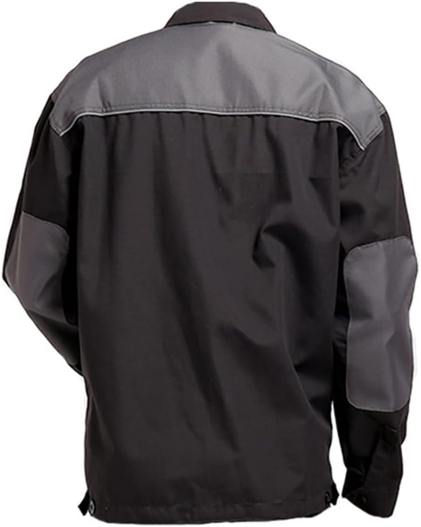 Men's Cotton Work Bib Overall with Knee Pad, Safety Multi Pockets Workwear Boiler Suit Coveralll
