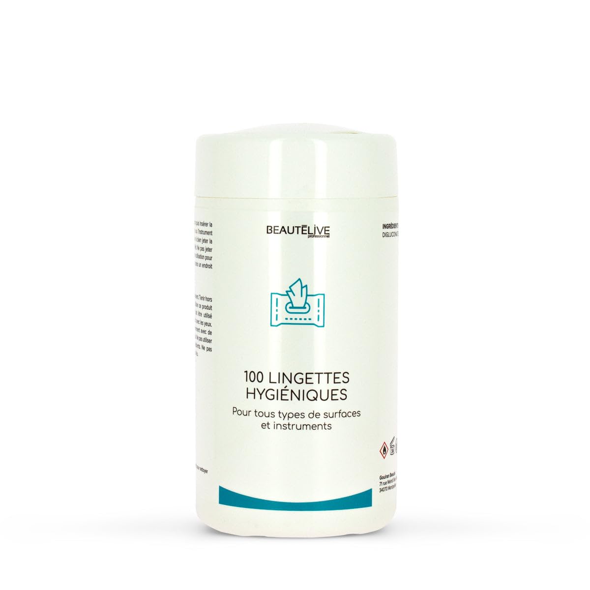 Beautélive - Lingettes désinfectantes boîte distributrice x100