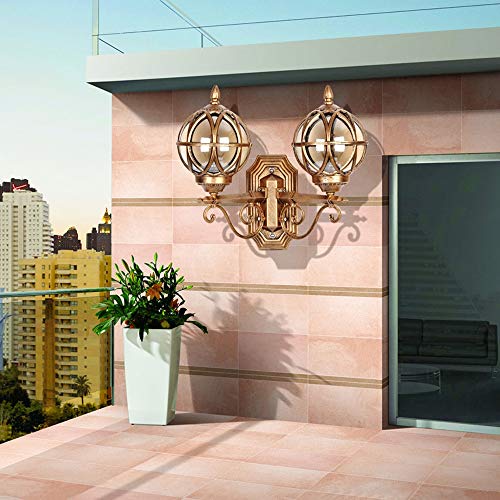 Lumière murale extérieure étanche IP65 double têtes pour façade