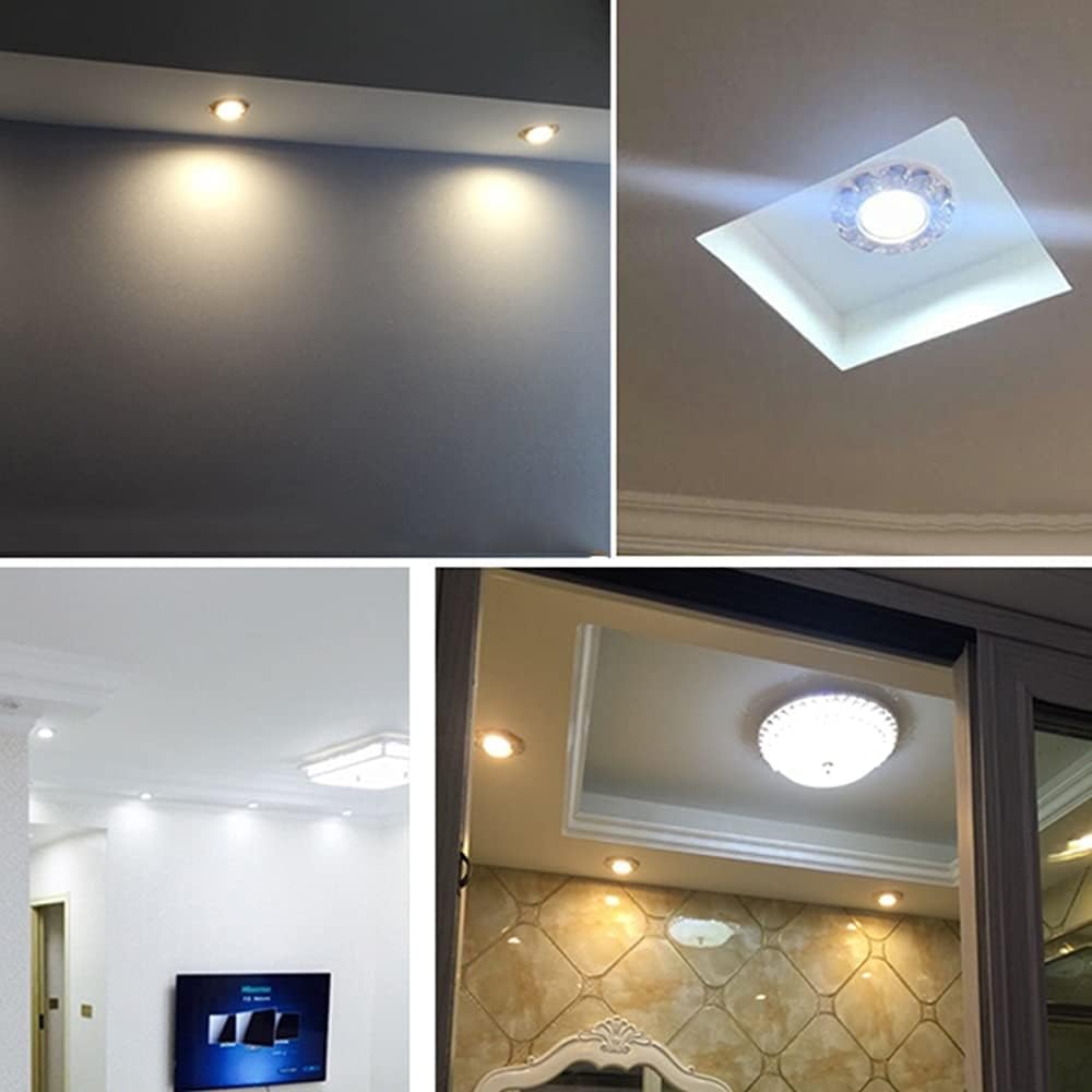 Spotlight 3W Led Recessed Lighting Round Ultra-Thin Anti-Glare Led Ceiling Lights Three-Color Dimming Beam Angle 24° Downlight Home Recessed Light Fixtures Bedroom Ceiling Spotligh