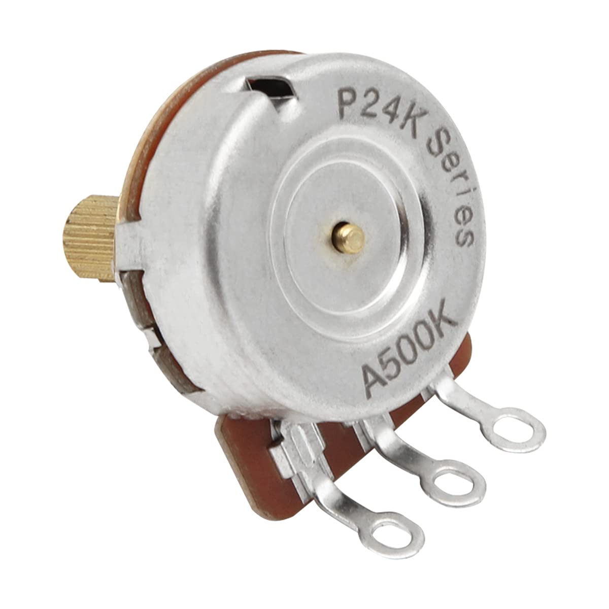 2 Potenziometri FLEOR A500K Per Chitarra Elettrica O Basso - Albero Corto Diviso 15,5 Mm, Oro