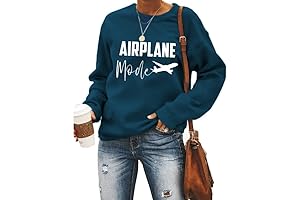 Airplane Mode - Sweatshirt Women Funny Letter Printed Travel Tees