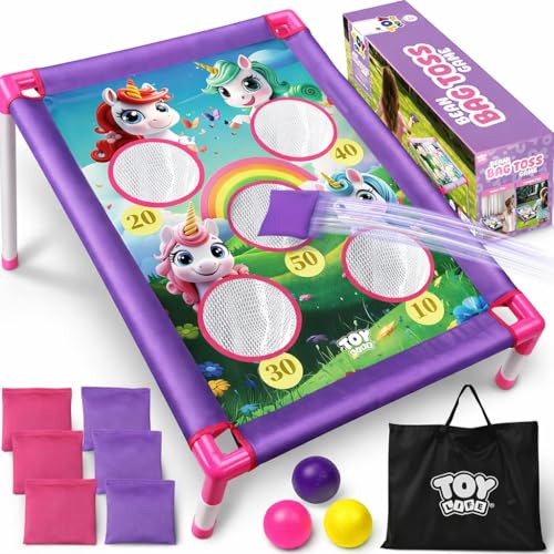 TOY Life Bean Bag Toss Game, Unicorn Toys, Gifts for 5 Year Old Girls, Kids Outdoor Games, Outside Toy for Kids Ages 4-8, Outdoor Toys for Toddlers...