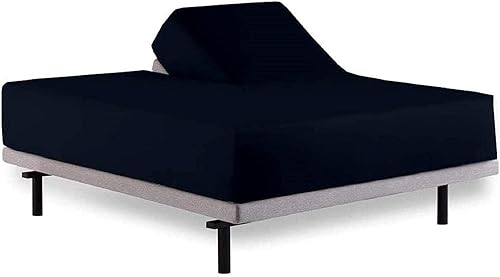 Miniatura 10 de Juego de sábanas de tamaño King flexible de cabeza dividida para cama ajustable, sábanas de algodón egipcio ultrasuave de 600 hilos, transpirables,