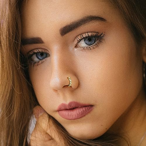 UBGICIG 9Pcs 20G Stainless Steel Nose Rings Hoop for Women Men Paved CZ Cute Cartilage Helix Earrings Body Piercing for Nose Ear Gold Silver4