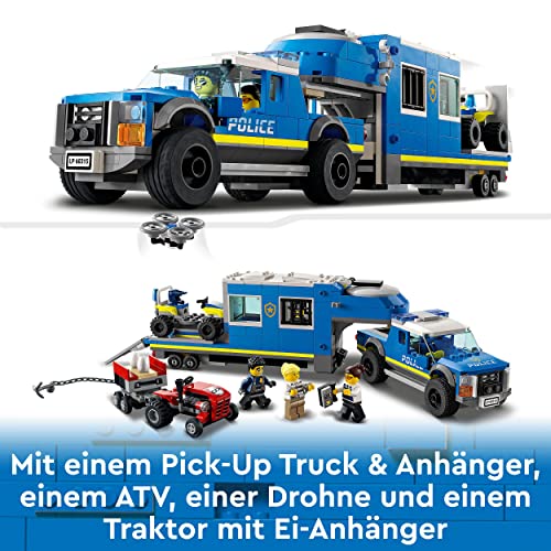 LEGO 60315 City Mobile Polizei-Einsatzzentrale Spielzeug mit Polizeiauto für Jungen und Mädchen, mit Gefängnisanhänger… – Bild 4