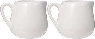 Hemoton Pichet à Crémier en Céramique 2Pcs avec Poignée, Petit Pichet à Crème Au Lait de Café 70 ML