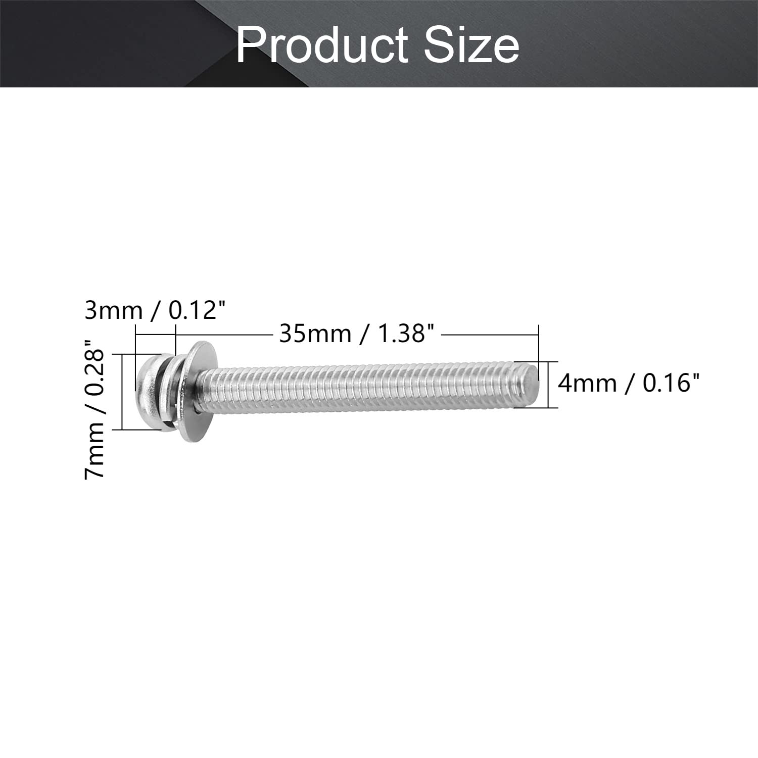 M1.6 M2 M2.5 M3 * 3/4/5/6/8/10/12/14 /16/18/20 In Acciaio Inox A Testa Svasata T - Foto 4