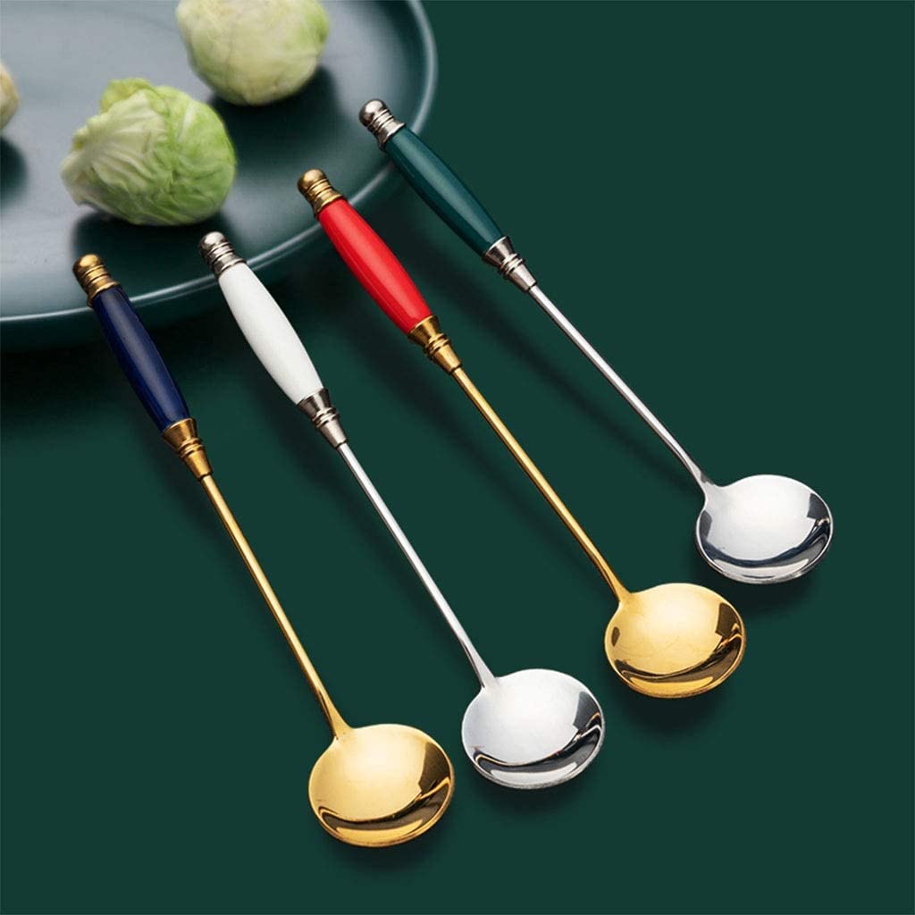 Löffel Restaurants Kaffeelöffel Aus Edelstahl, Kleiner Retro-Löffel, Feiner Rühr-Dessertlöffel Für Die Heimküche, 1,18 Cm X 5,7 Esslöffel Hause(E)