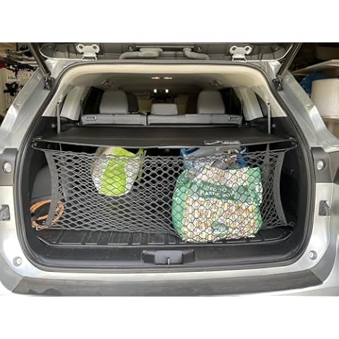 Trunk Organizer Cargo Net for Toyota Grand Highlander 2024–2025 – Envelope Style Cargo Net for SUV–Premium Mesh Car Trunk Organizer Vehicle Carrier Storage–Compatible with Grand Highlander Cover