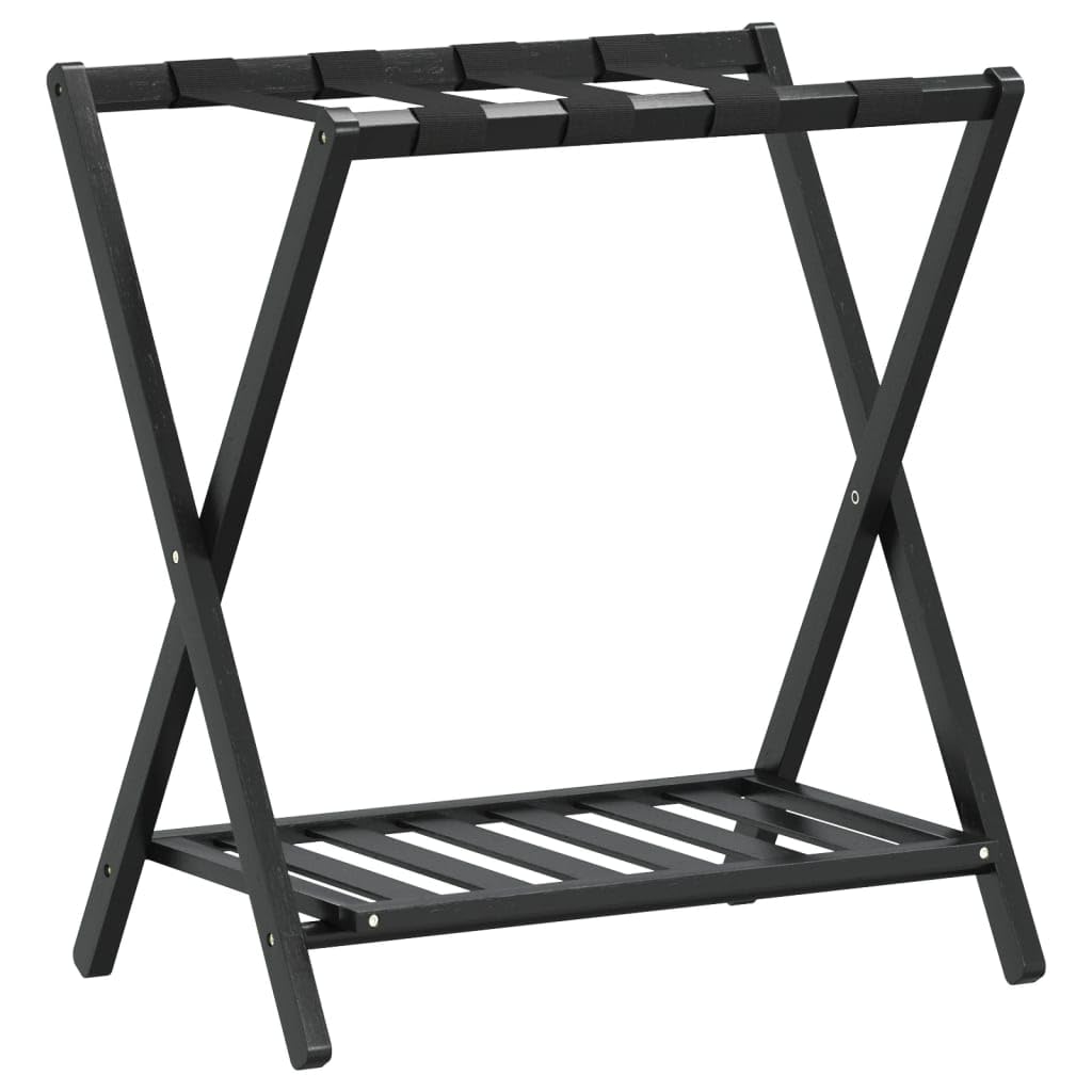 VIDAXL Luggage Rack - Extra Large - Black - Bamboo
